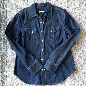 GAP 1969 | Dark Denim Western Pearl Snap Front Shirt NWOT